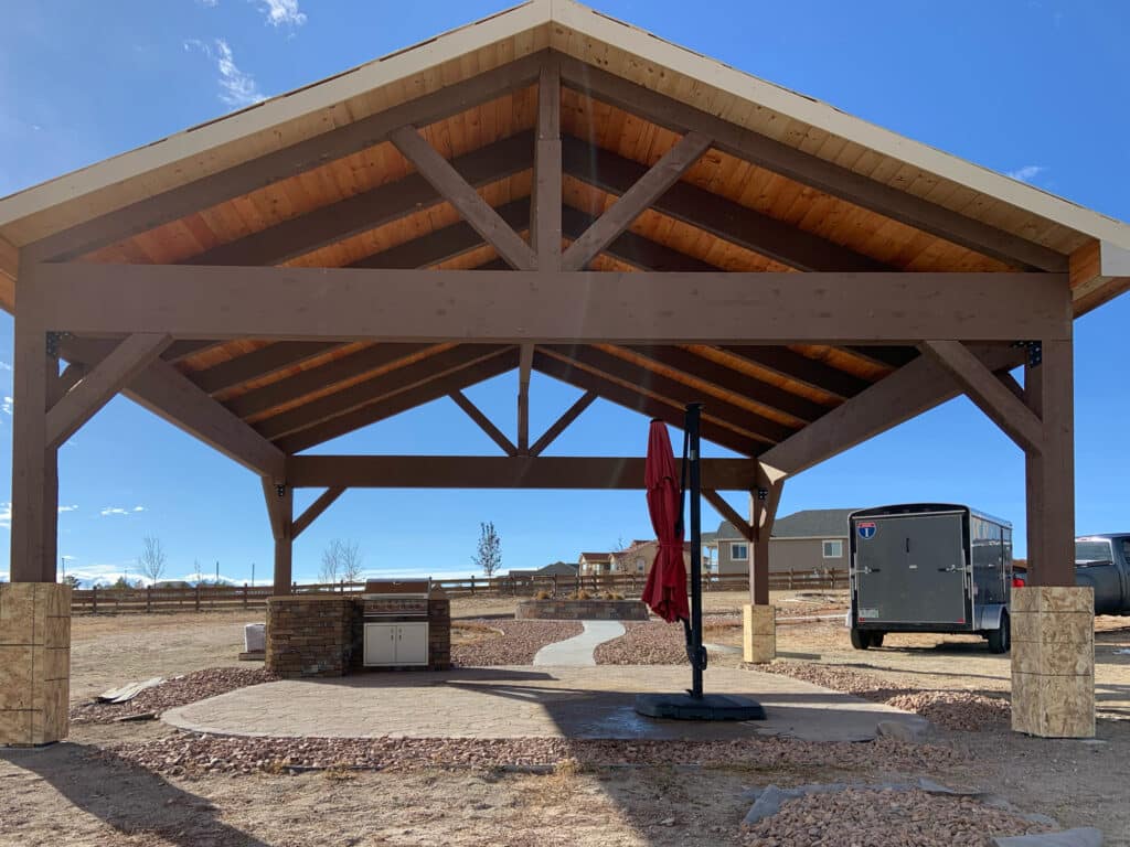 Modernized Pavilion-- Footprint Decks and Design proudly serves Colorado Springs, Monument, Castlerock, Denver, Peyton, and Black Forrest.