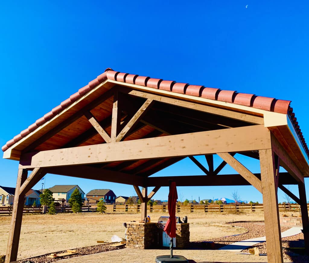 Modernized Pavilion-- Footprint Decks and Design proudly serves Colorado Springs, Monument, Castlerock, Denver, Peyton, and Black Forrest.