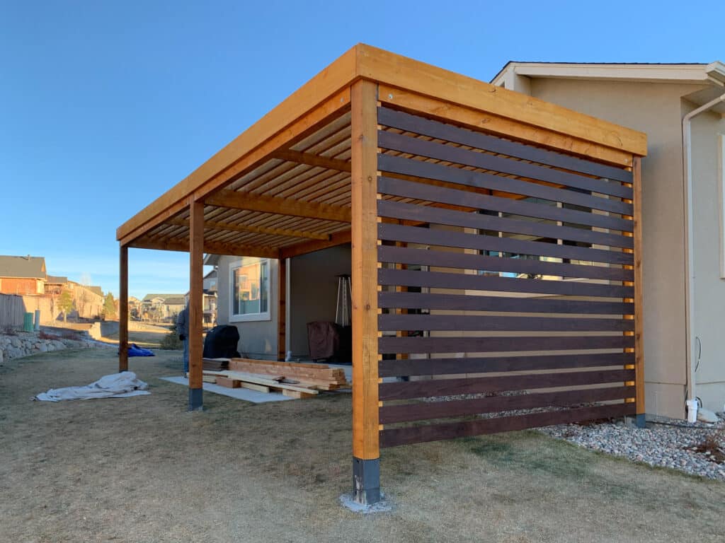 Modern Style Pergola - Footprint Decks and Design proudly serves Colorado Springs, Monument, Castlerock, Denver, Peyton, and Black Forrest.