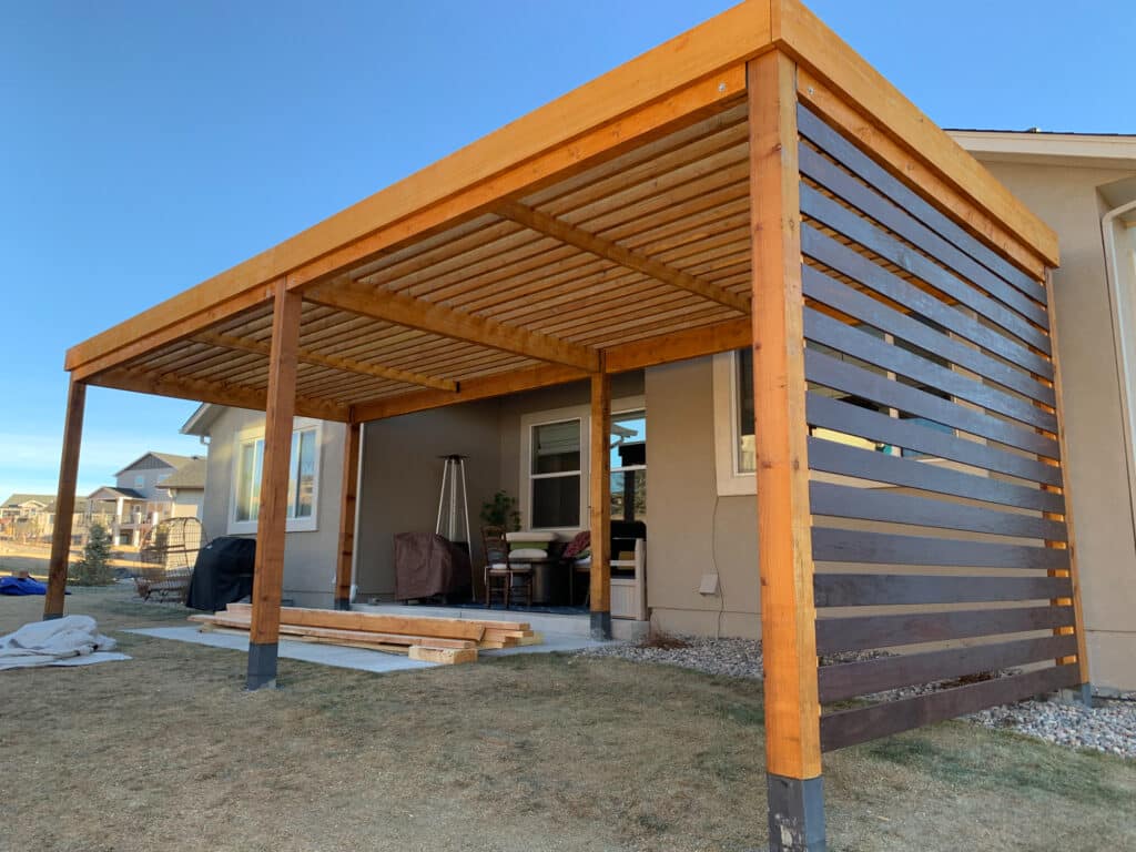 Modern Style Pergola - Footprint Decks and Design proudly serves Colorado Springs, Monument, Castlerock, Denver, Peyton, and Black Forrest.