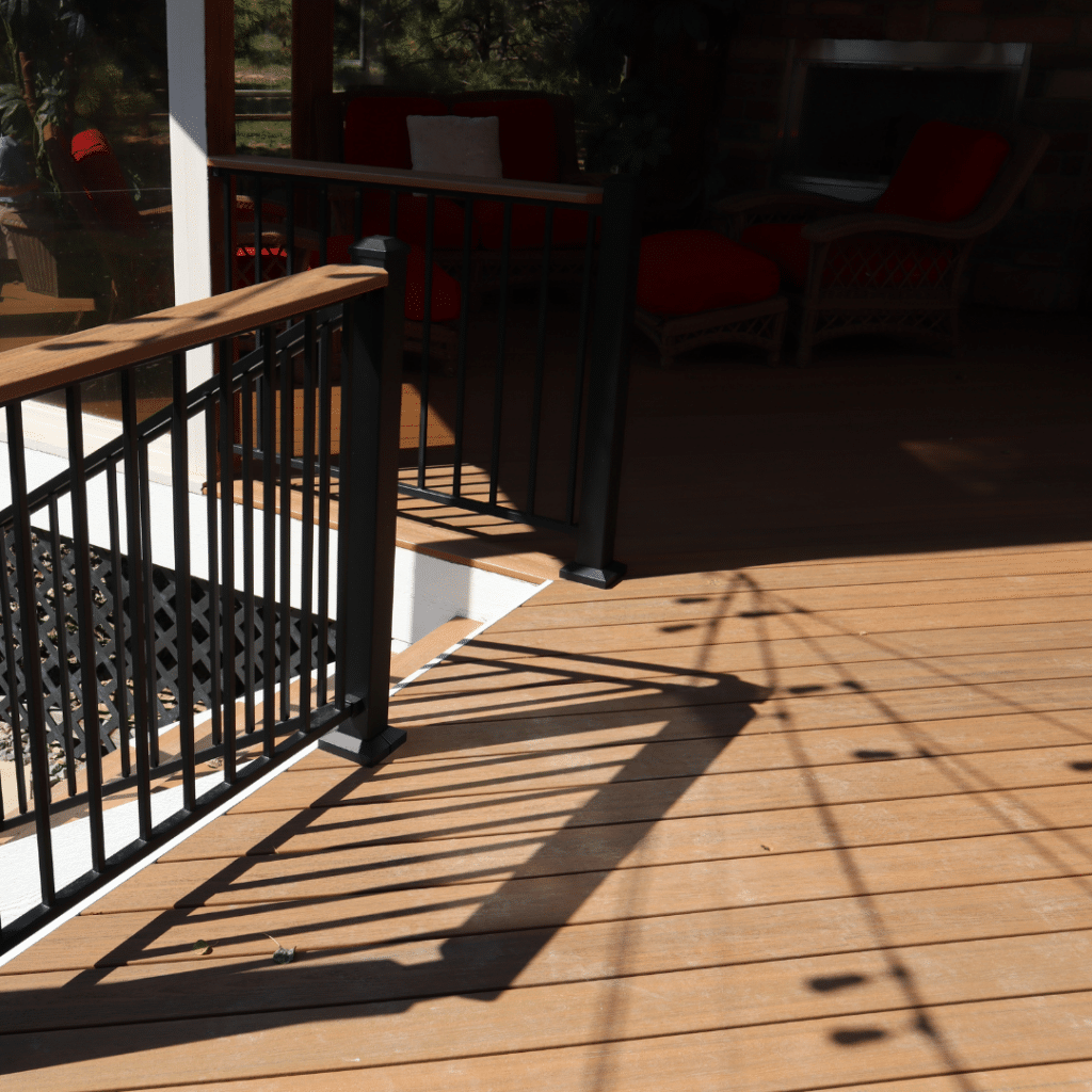 Custom Built Deck and Railing - Footprint Decks and Design proudly serves Colorado Springs, Monument, Castlerock, Denver, Peyton, and Black Forrest.