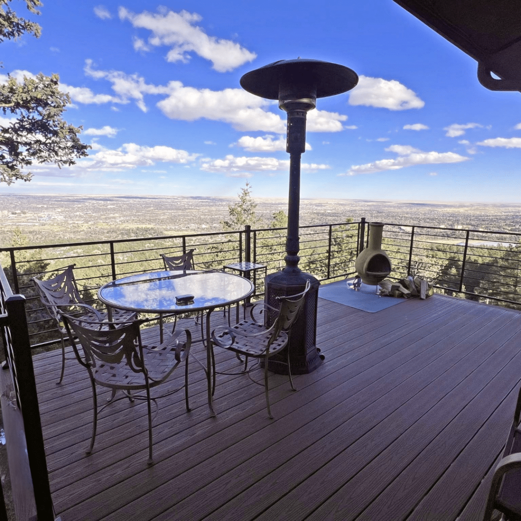 deck with an overlook