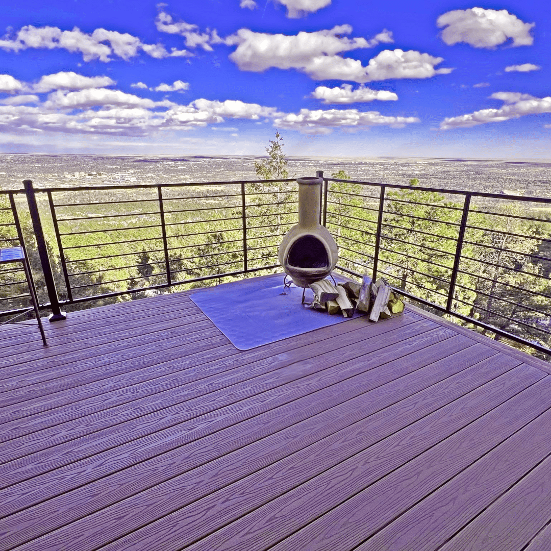 deck with an overlook
