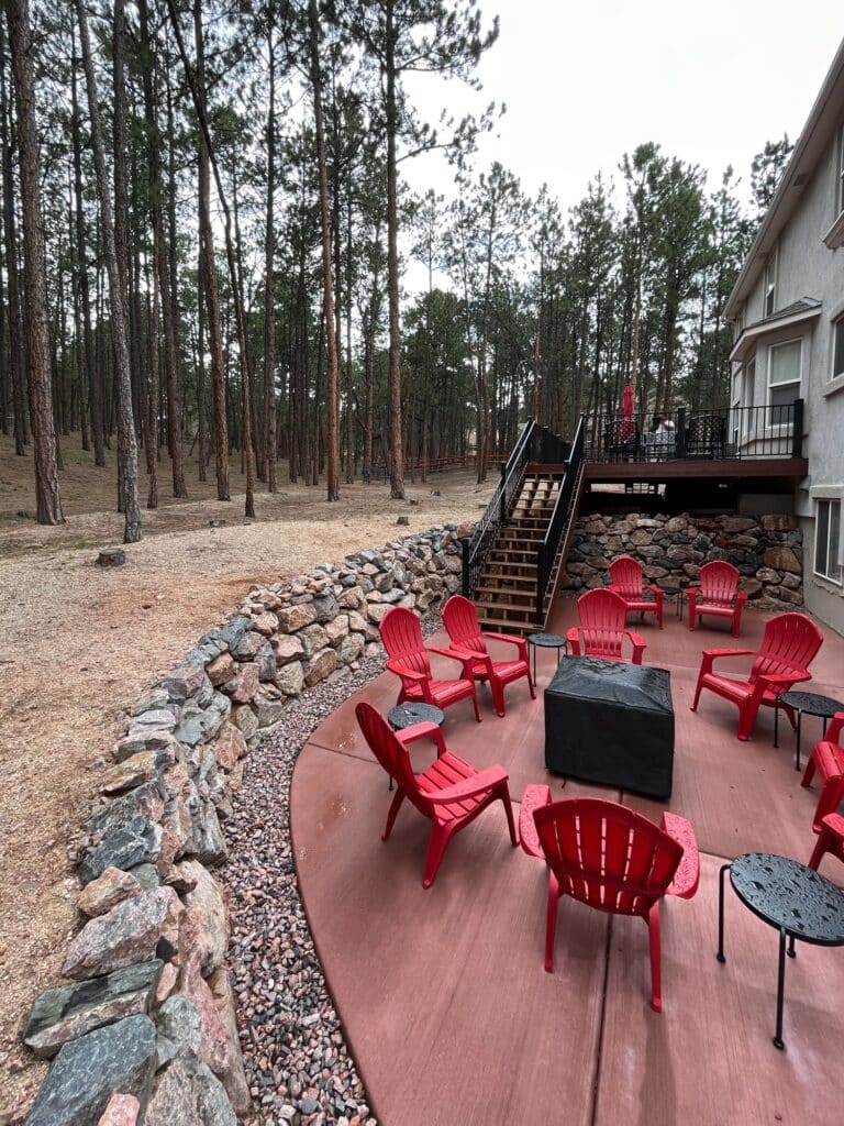 Custom Built Large Modern Style Deck - Footprint Decks and Design proudly serves Colorado Springs, Monument, Castlerock, Denver, Peyton, and Black Forrest.