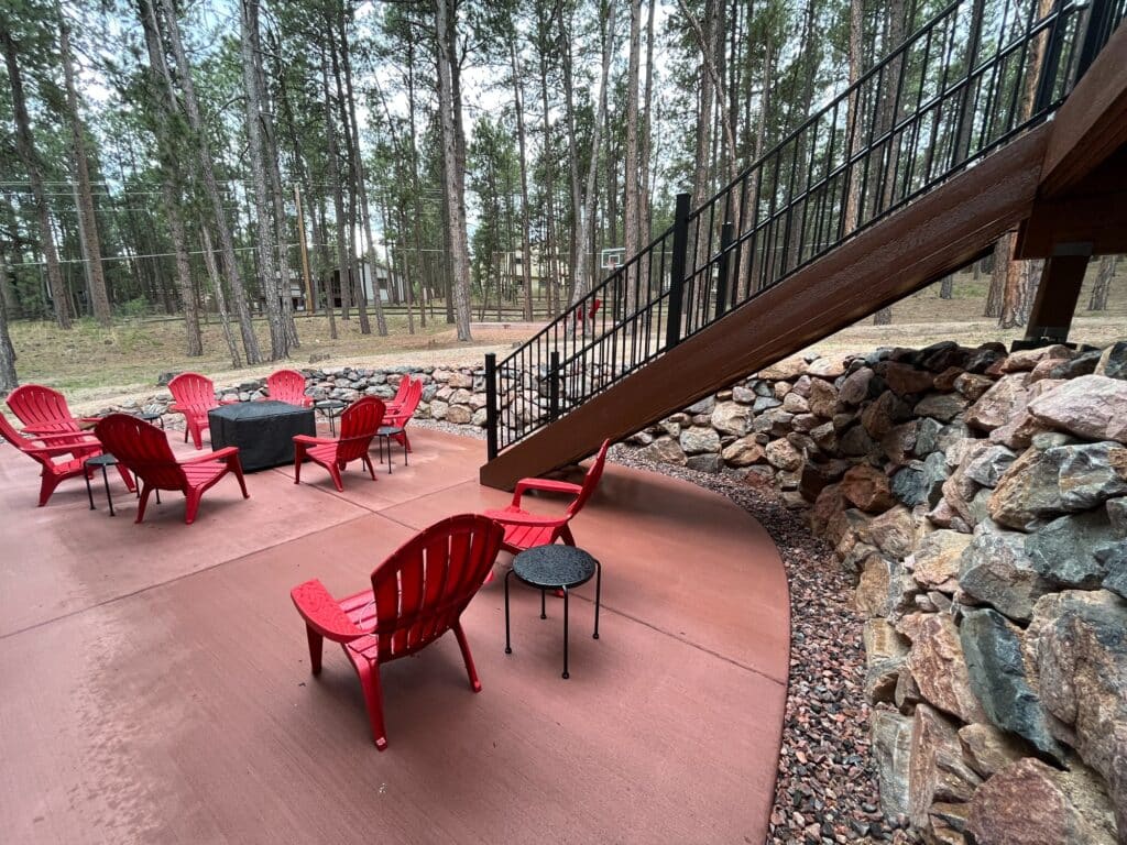 Custom Built Large Modern Style Deck - Footprint Decks and Design proudly serves Colorado Springs, Monument, Castlerock, Denver, Peyton, and Black Forrest.
