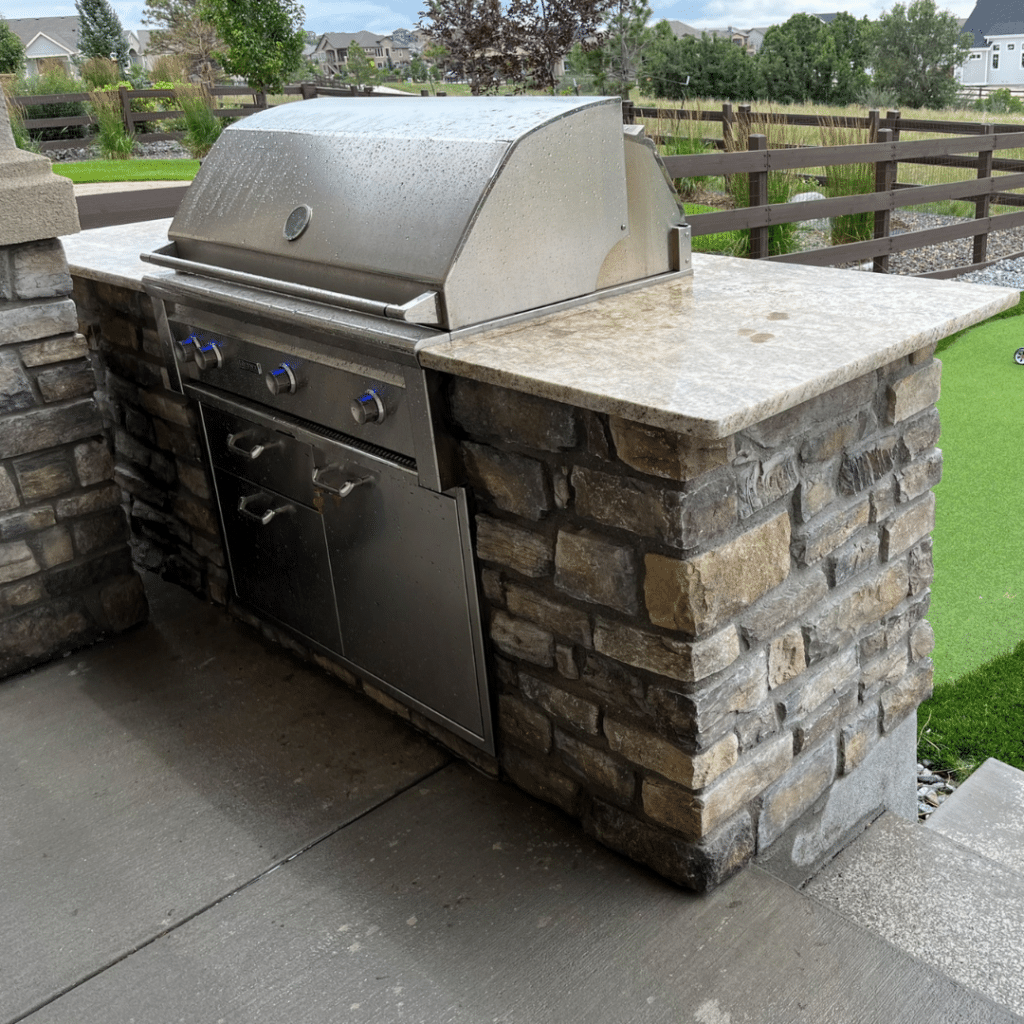 Custom Built Outdoor Kitchen - Footprint Decks and Design proudly serves Colorado Springs, Monument, Castlerock, Denver, Peyton, and Black Forrest.