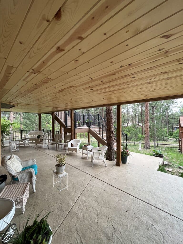 Rustic Deck Covering--Footprint Decks and Design proudly serves Colorado Springs, Monument, Castlerock, Denver, Peyton, and Black Forrest.