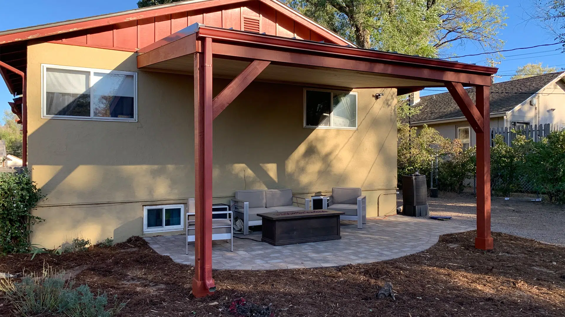 Custom Patio Covers -Modern Patio Cover- Gallery- Footprint Decks and Design proudly serves Colorado Springs, Monument, Castlerock, Denver, Peyton, and Black Forrest.